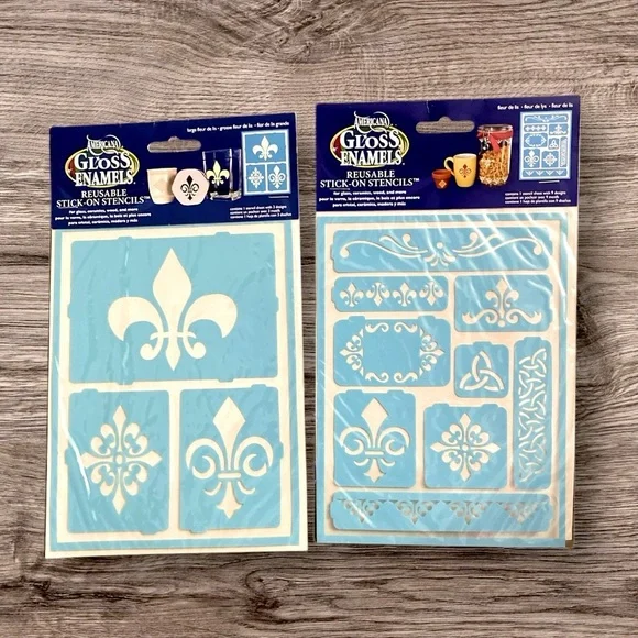 NIP Lot of 6 Arts & Craft Assorted Stencils - Picture 3 of 5